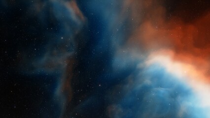 Space of night sky with cloud and stars
