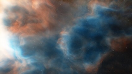 Space of night sky with cloud and stars
