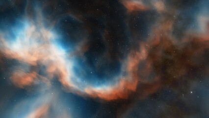 Fototapeta premium Space of night sky with cloud and stars 