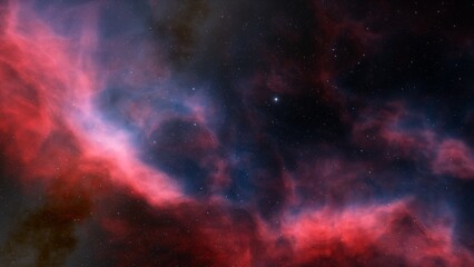 Fototapeta premium Space of night sky with cloud and stars 