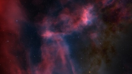 Space of night sky with cloud and stars
