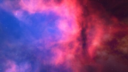 red-violet nebula in outer space, horsehead nebula, unusual colorful nebula in a distant galaxy, red nebula 3d render
