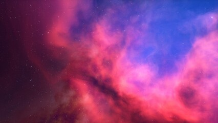 red-violet nebula in outer space, horsehead nebula, unusual colorful nebula in a distant galaxy, red nebula 3d render
