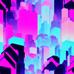 seamless pattern abstract city background [Generative AI]