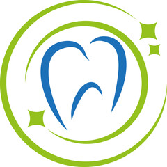 Zahn, gepflegte Zähne, Zahnpflege Logo
