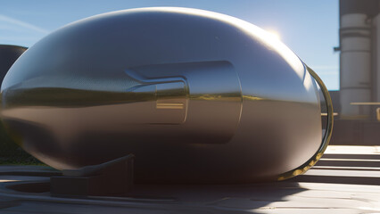 Obraz premium hydrogen tank in the environment, Generative AI 