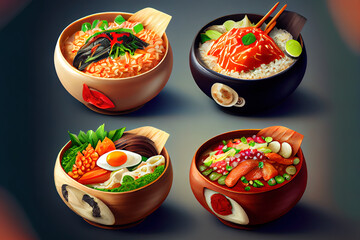 Healthy Japanese Donburi food