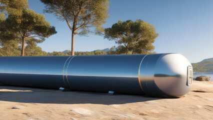hydrogen tank in the environment, Generative AI	