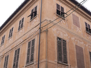 close up of colorful italian houses