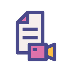 video folder icon for your website, mobile, presentation, and logo design.