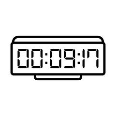 Digital, clock, led icon vector image. Can also be used for home electronics and appliances. Suitable for mobile apps, web apps and print media.