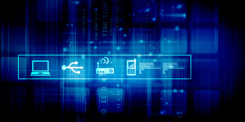 Digital Abstract technology background,2d illustration