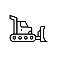 bulldozer icon for your website, mobile, presentation, and logo design.