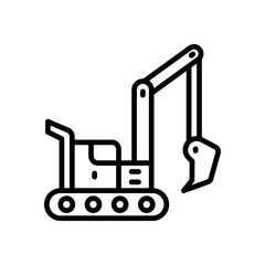 excavator icon for your website, mobile, presentation, and logo design.