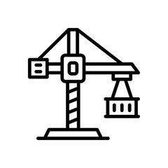crane icon for your website, mobile, presentation, and logo design.