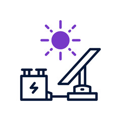 solar energy icon for your website, mobile, presentation, and logo design.