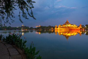 The royal barge in Rangoon Myanmar