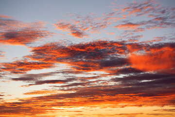 colorful and dramatic clouds on sky