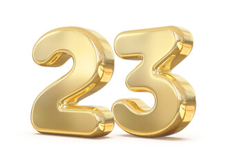 3D Golden Number 23 With Generative AI