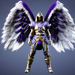 3d render of a person with wings