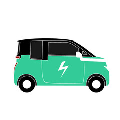 illustration of a Electric car