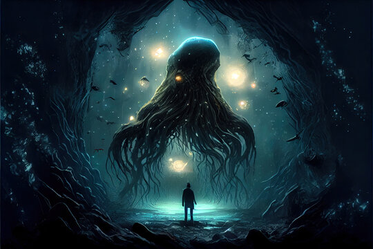 Old lovecraft monster - By Generative AI