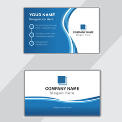 Blue business,  corporate name card with print ready
Stylish layout White and Blue,Modern Blue Business cards templates.
