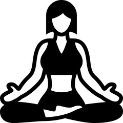 padmasana solid icon