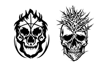 Skull Illustration Set