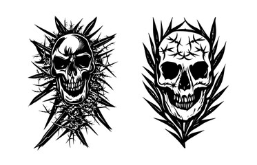 Skull Illustration Set