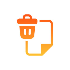 delete file flat gradient icon