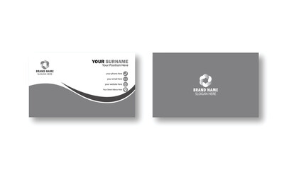 Simple Corporate Multipurpose Business Card layout with Black Gray and White