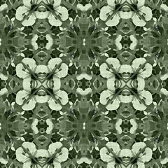 Wildflower green flower damask seamless pattern. Geometric antique floral for vintage decorative wallpaper. Cottagecore fashion repeat tile.