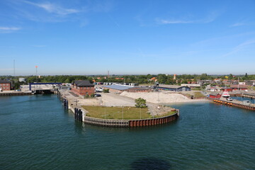 Fototapeta na wymiar Gedser Ferry Port, Baltic Sea Denmark