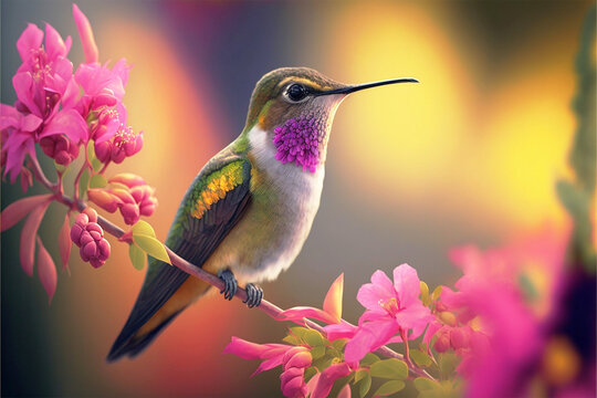 colibri, beija flor, hummingbird, bird, generative ai