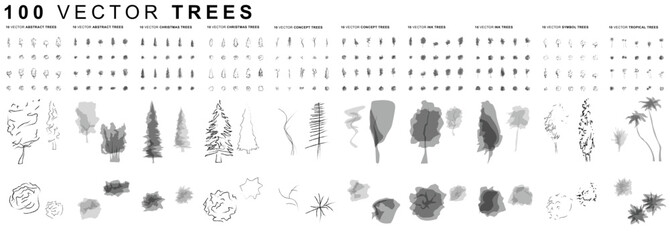 100 Trees - Vector