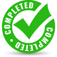 Completed tick icon - 563107581