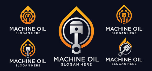 piston engine oil droplets, illustration of vehicle engine lubricants and industrial machines.
