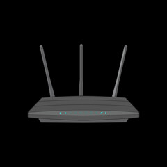 Router vector art. Vector Art isolated on black background for coloring book.
