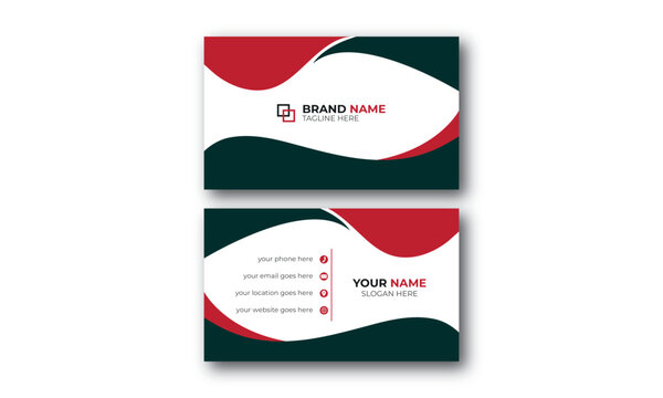 Professional fishing curvy business card design,