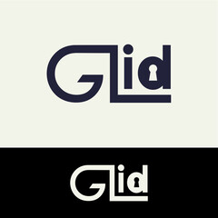 creative initial Glid typography logo design, letter GL logo, initial d logo, glide logo - vector illustration.