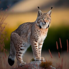 Obraz premium lynx on the rock