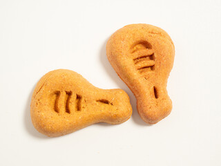 Dog treats. Treats for dogs on a white background.