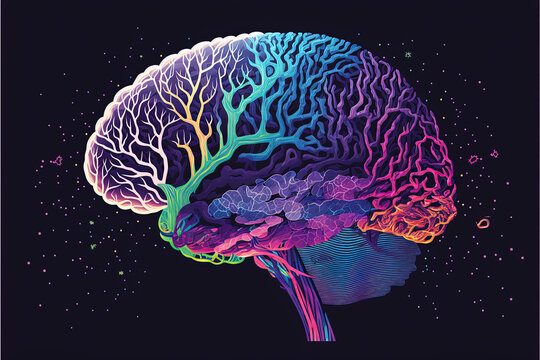 Human brain. Generated AI ilustración de Stock | Adobe Stock