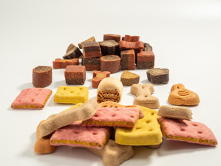 Dog treats. Treats for dogs on a white background.