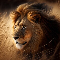 Naklejka premium Lion's Behavior and Personality: Understanding the individual differences in lion behavior and personality