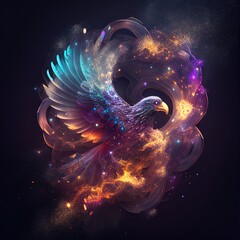 eagle, cosmic eagle, cosmos, star, animal, generated by ai