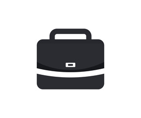 Briefcase, work briefcase flat icon logo design. Business concept. Suitcase sign and symbol. luggage symbol vector design and illustration.