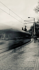 railway in the fog