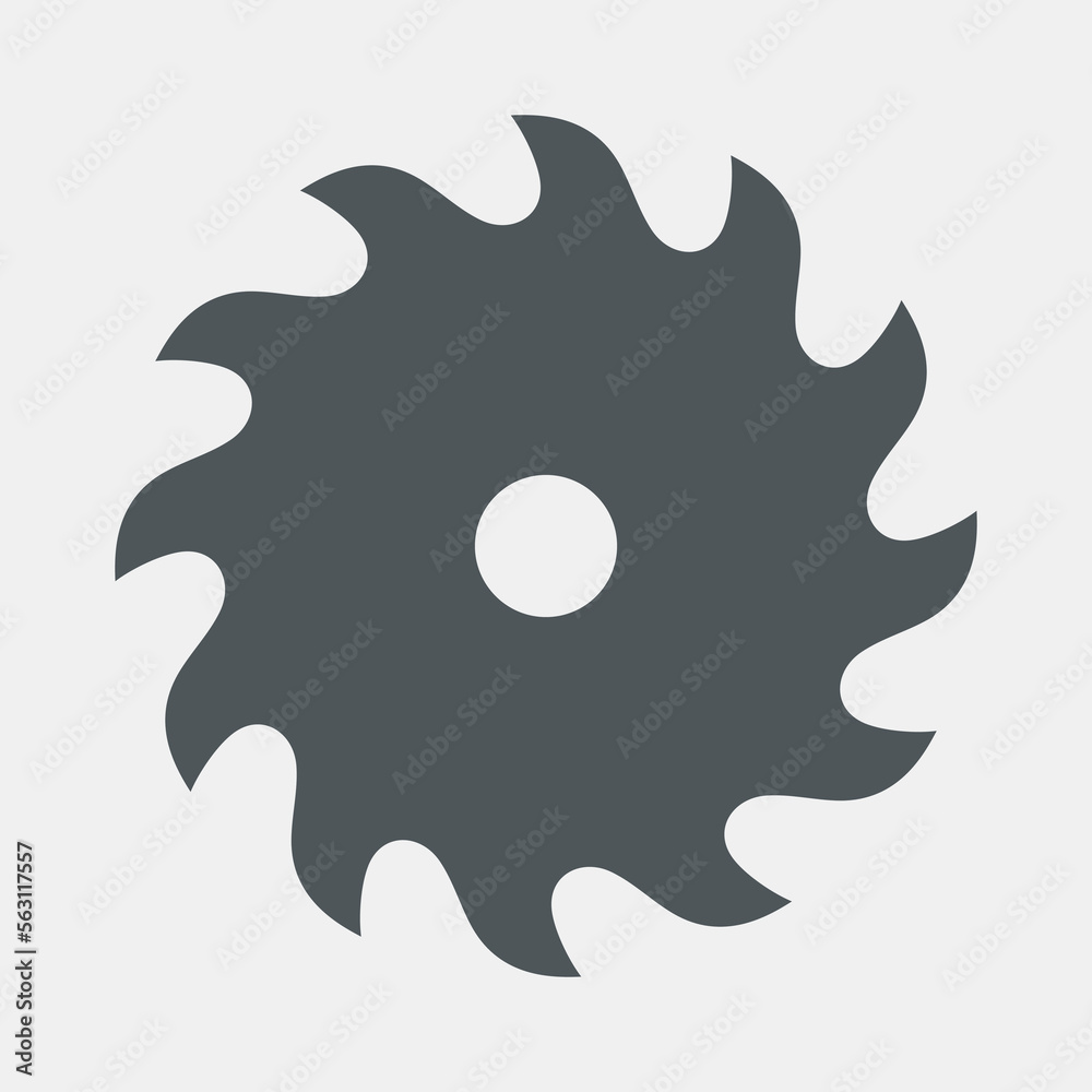 Wall mural Circular saw blade icon quality vector illustration cut